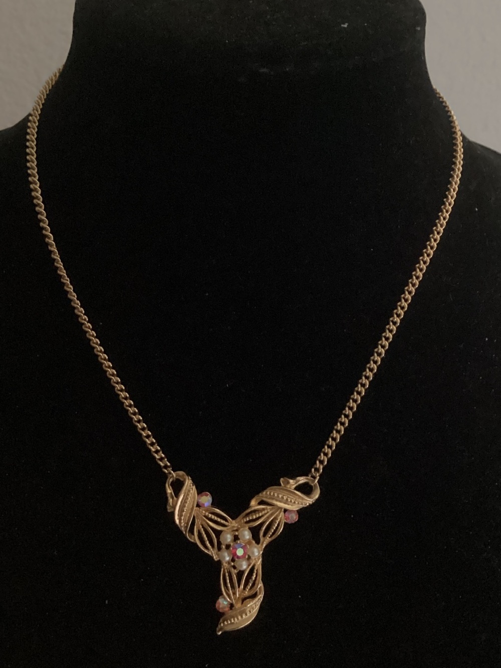 Gold-Tone Floral Pendant Necklace - Women Jewelry